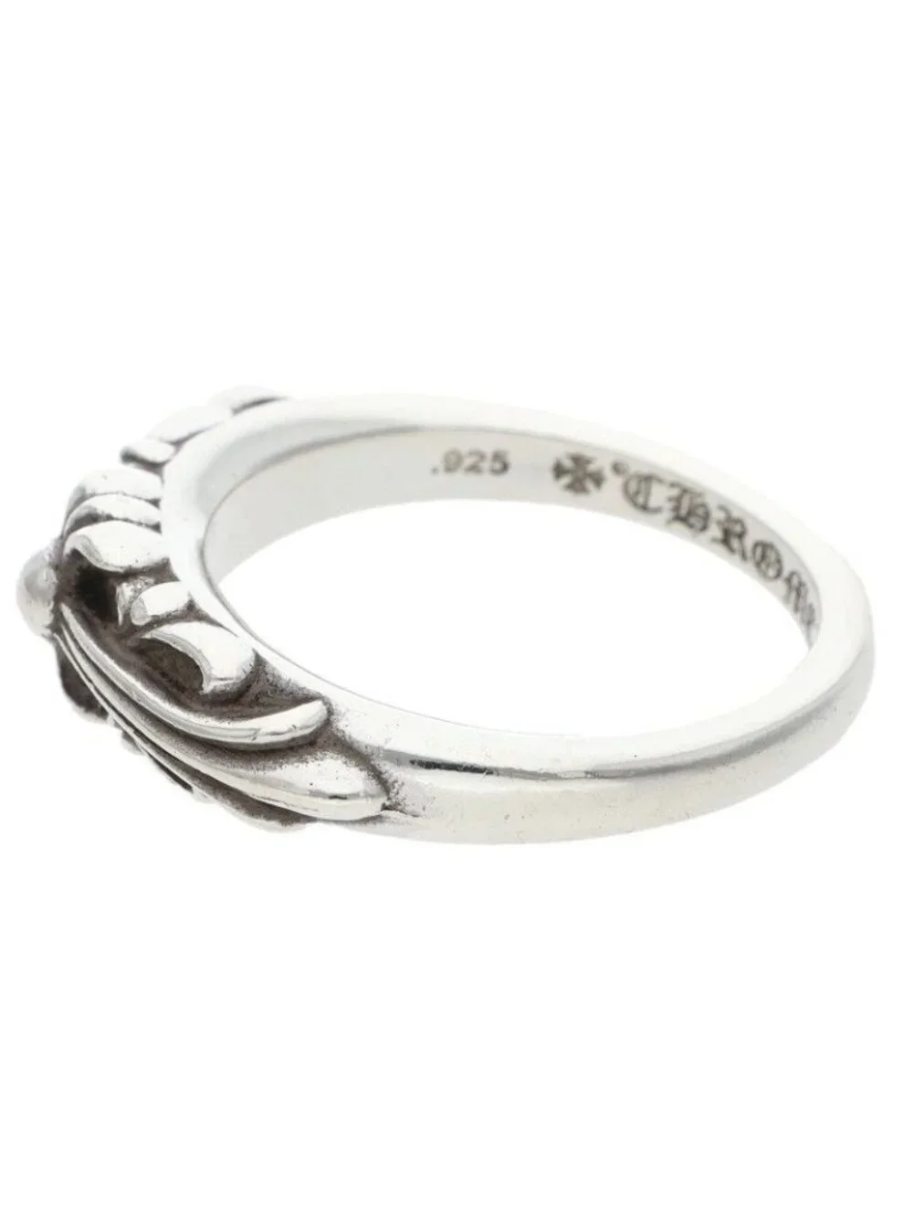 Chrome Hearts Baby Classic Floral Cross Silver Ring